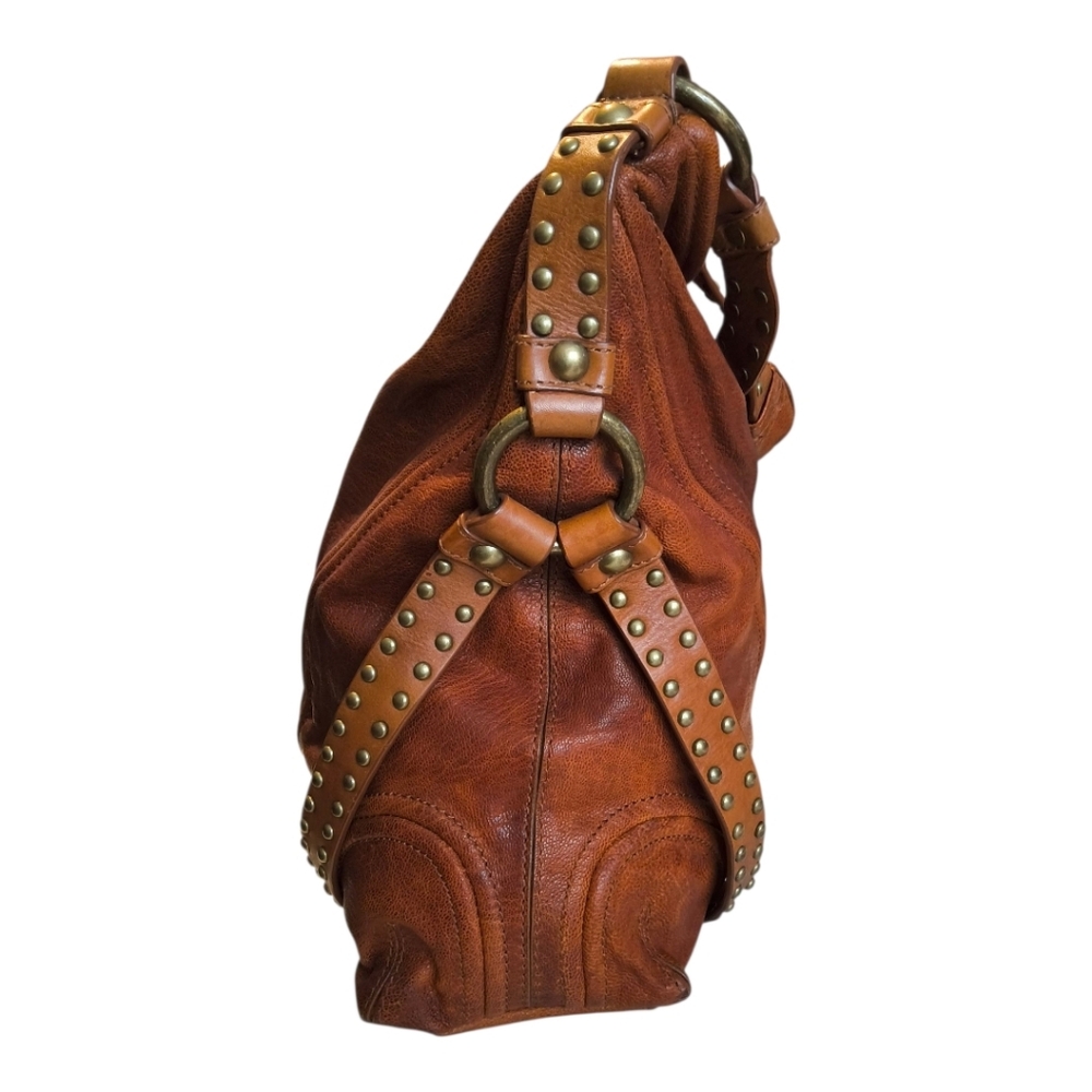 Botkier Leather Hobo Shoulder Bag in Cognac Brown - Picture 6 of 16